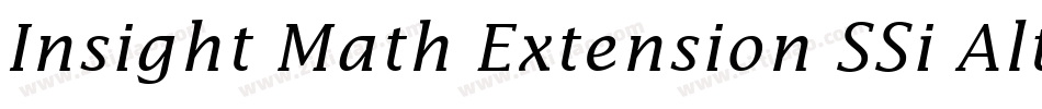 Insight Math Extension SSi Alternate Extension字体转换